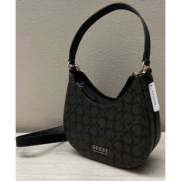 Guess JG917769 Black Coal Easley Mini Top Zip Crossbody/Shoulder Bag - Picture 3 of 12